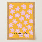 Daisy Floral Pattern Art Print-Skudaboo