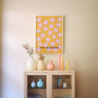 Daisy Floral Pattern Art Print-Skudaboo