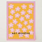 Daisy Floral Pattern Art Print-Skudaboo