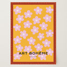 Daisy Floral Pattern Art Print-Skudaboo