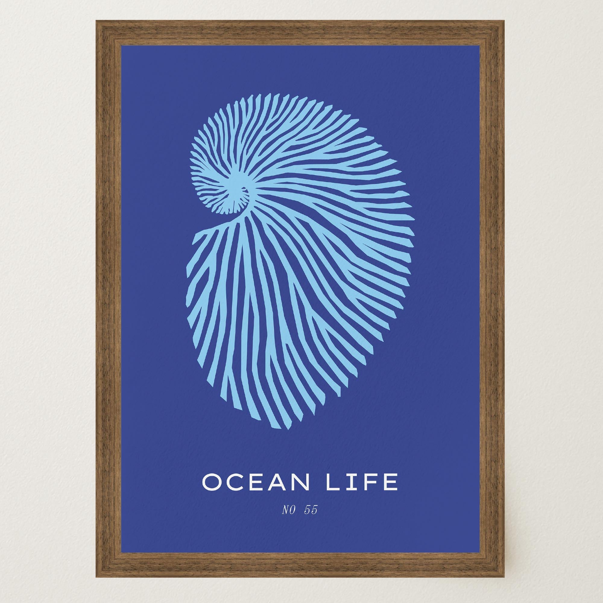 Nautilus Shell Ocean Art Print-Skudaboo