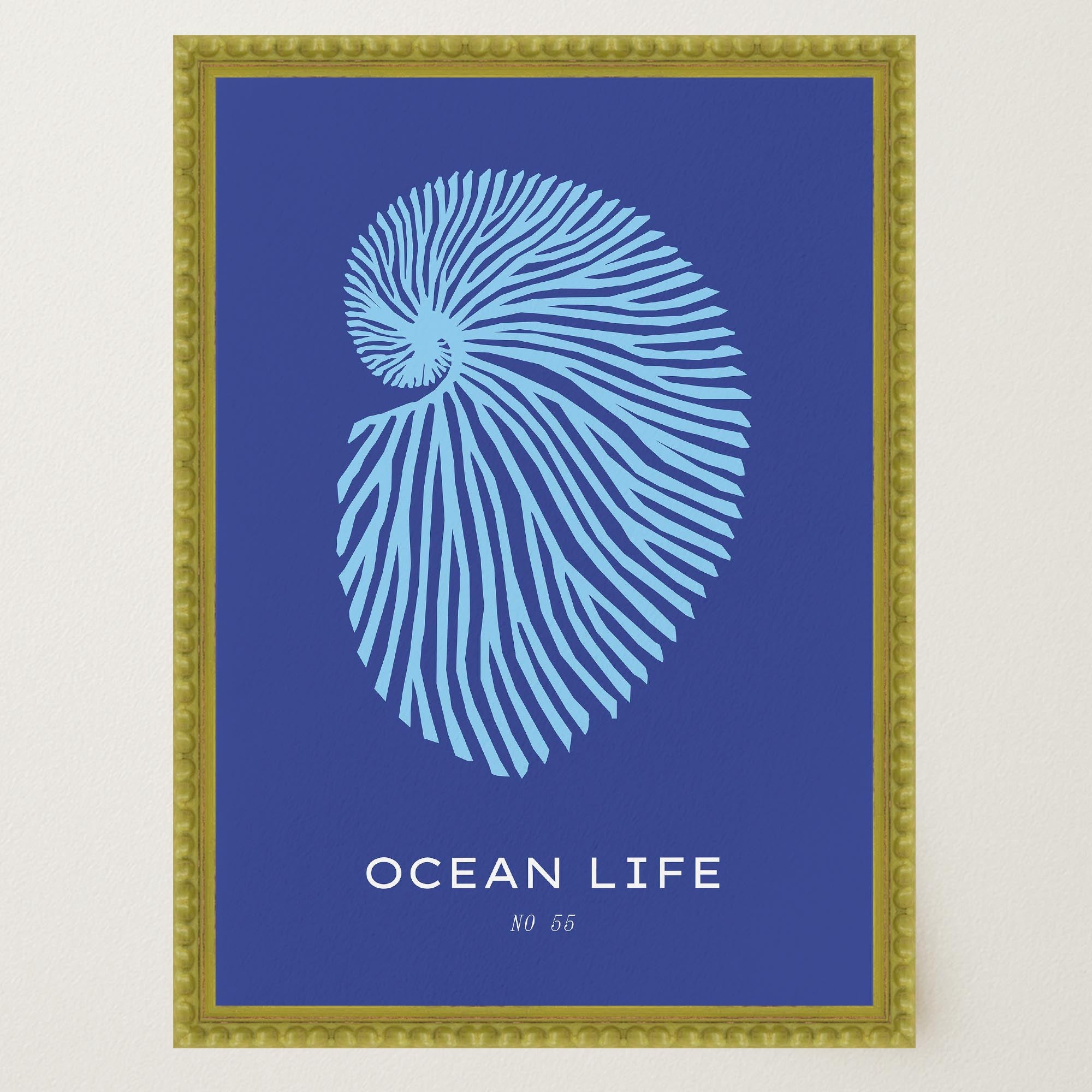 Nautilus Shell Ocean Art Print-Skudaboo