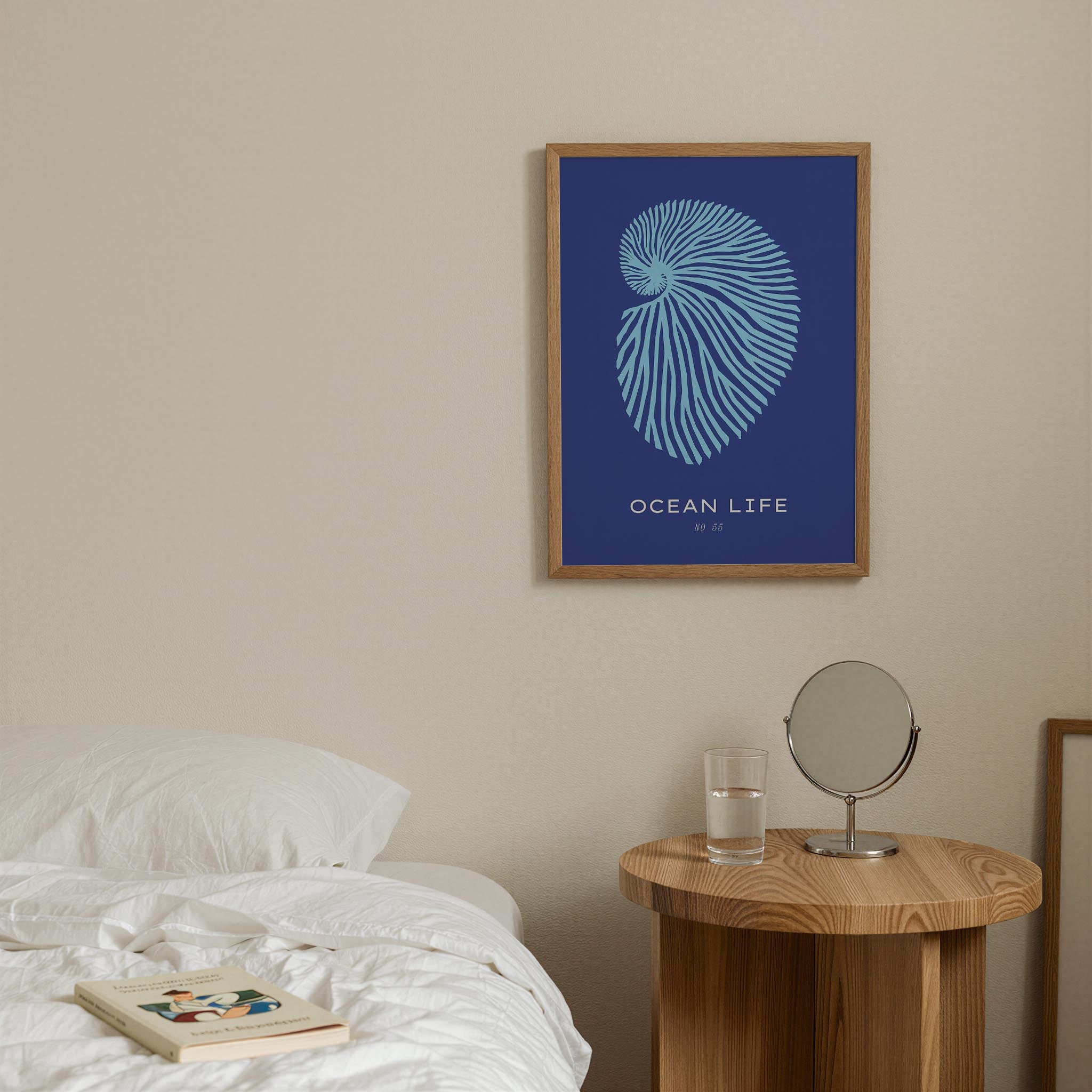 Nautilus Shell Ocean Art Print-Skudaboo