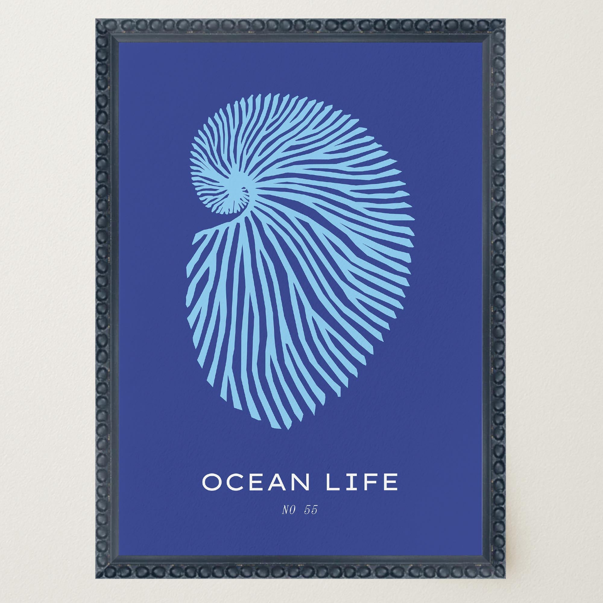 Nautilus Shell Ocean Art Print-Skudaboo