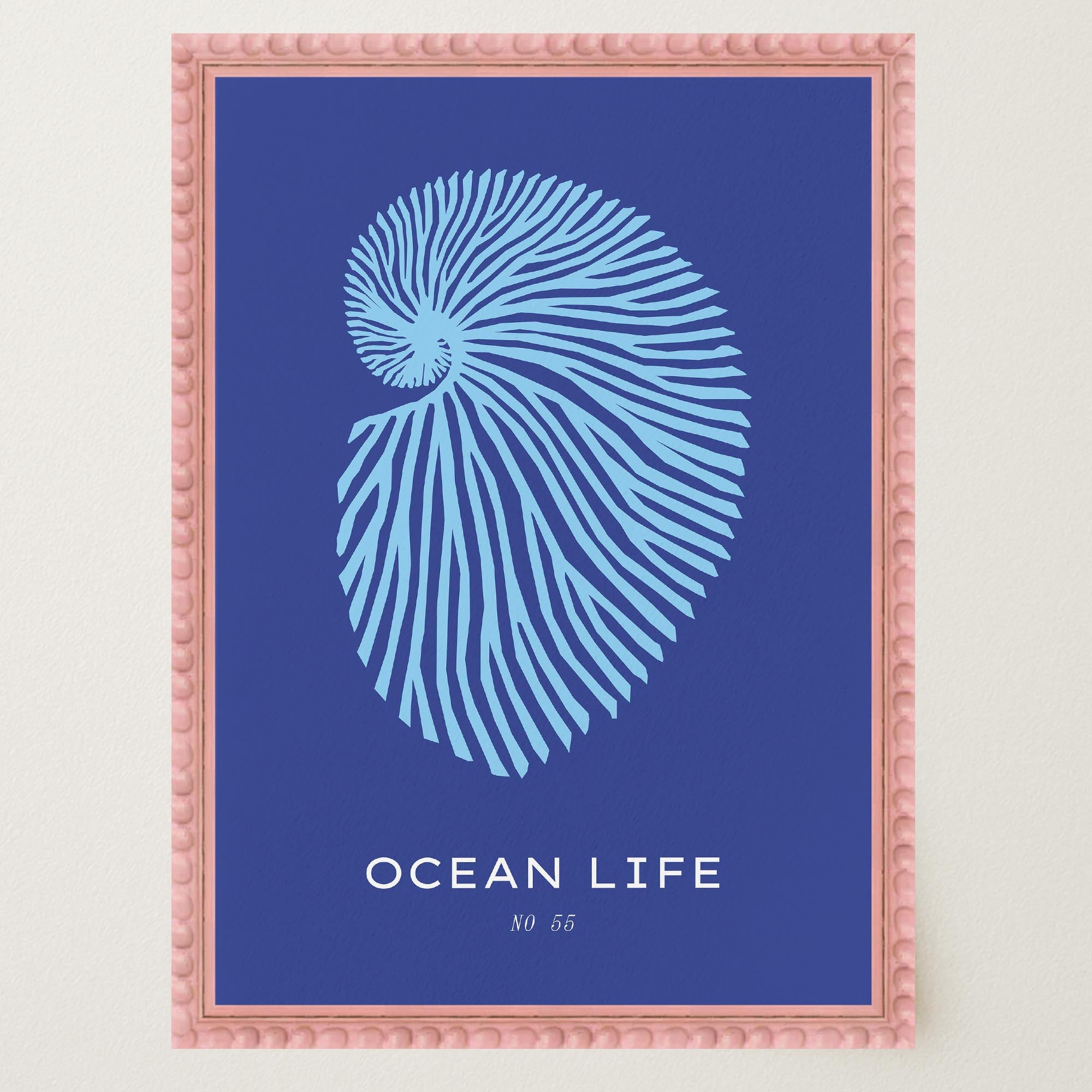 Nautilus Shell Ocean Art Print-Skudaboo