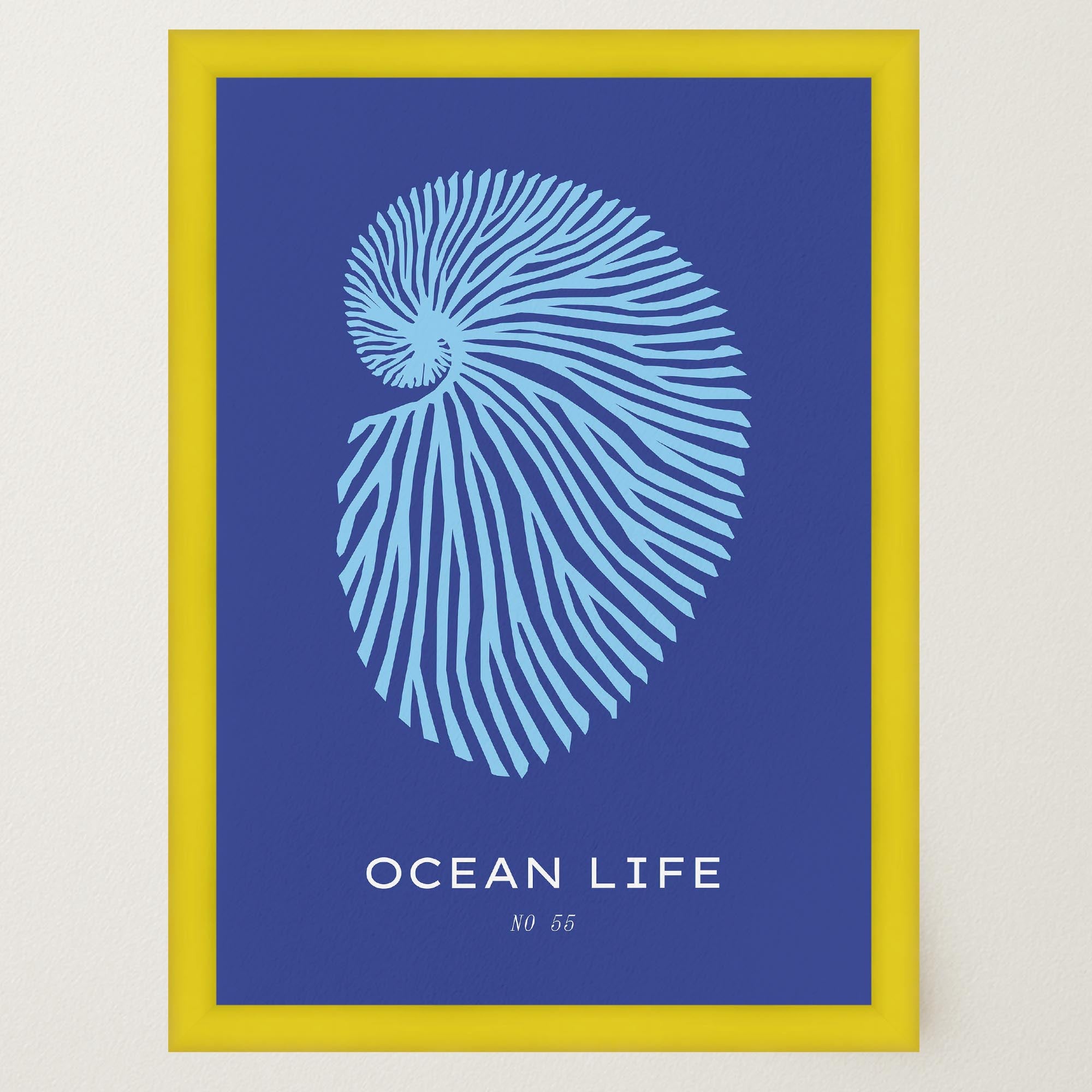 Nautilus Shell Ocean Art Print-Skudaboo