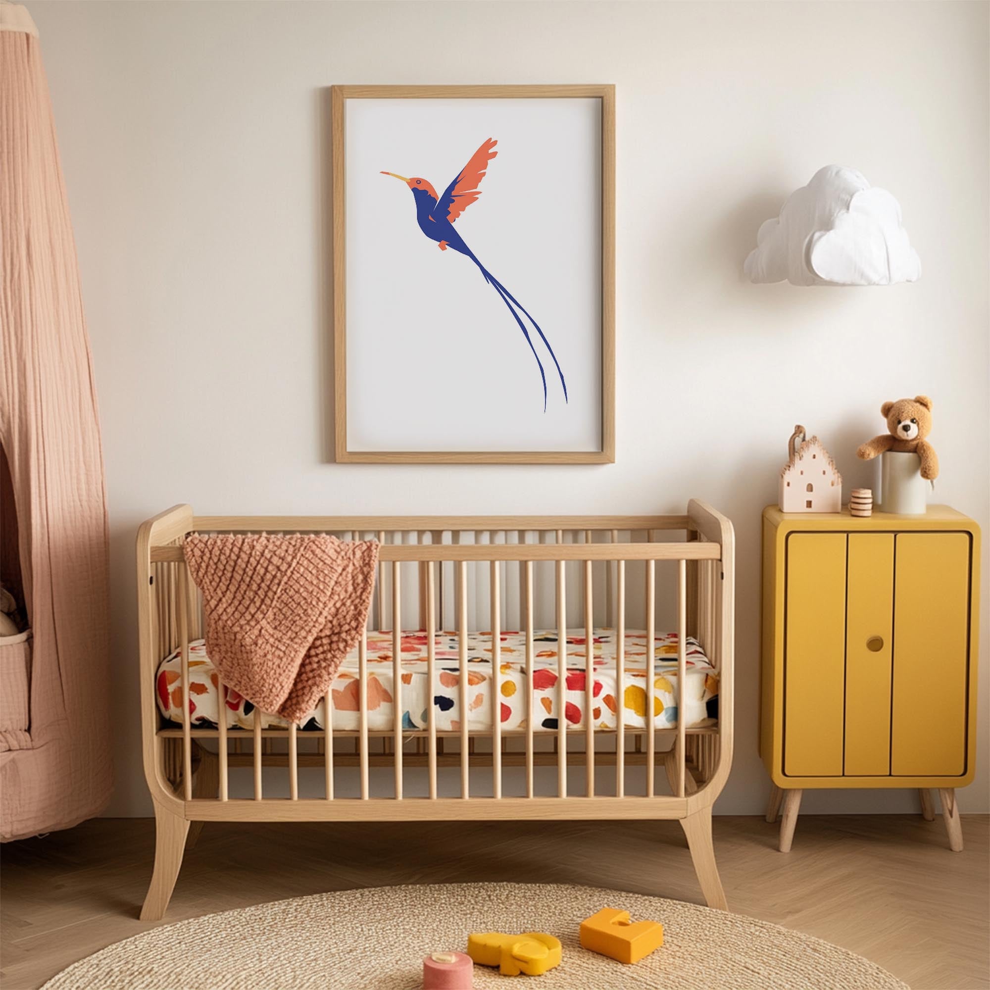 Hummingbird Art Print-Skudaboo