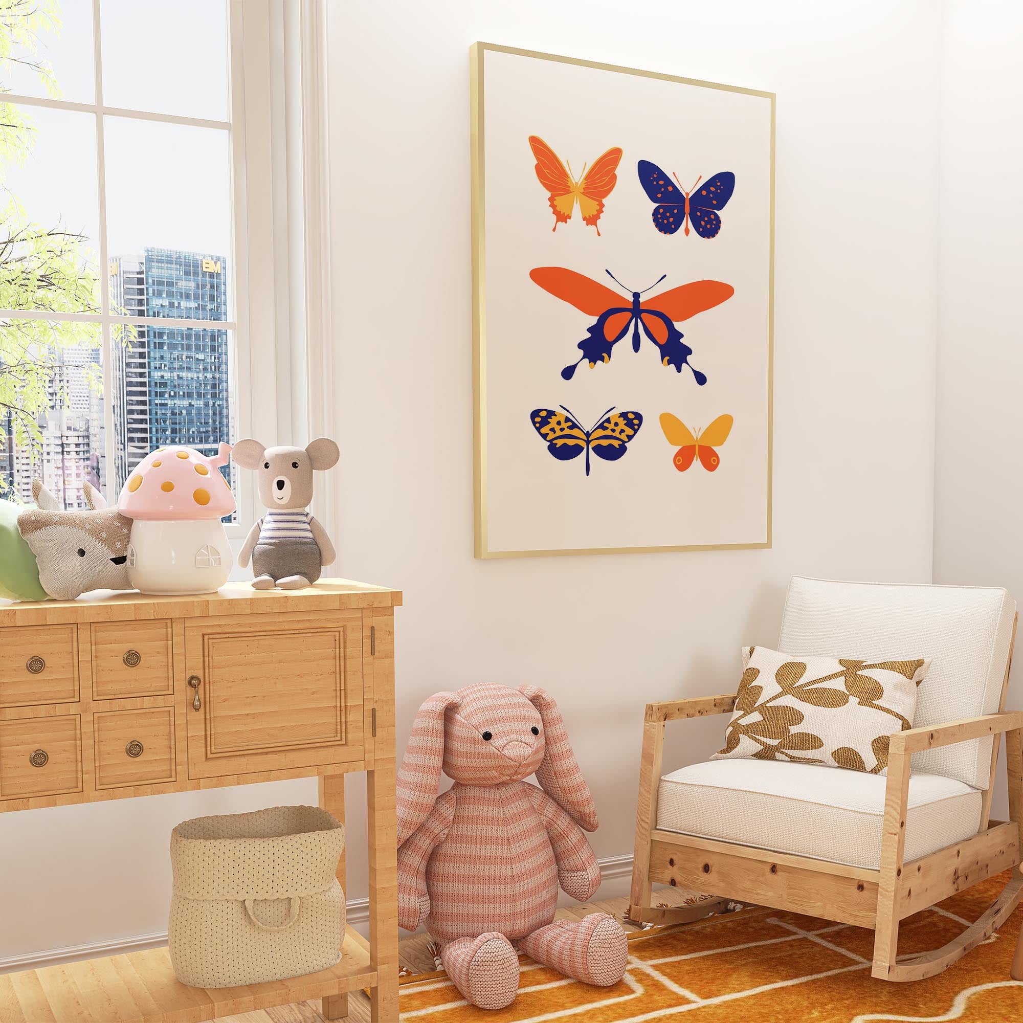 Colourful Butterfly Art Print-Skudaboo