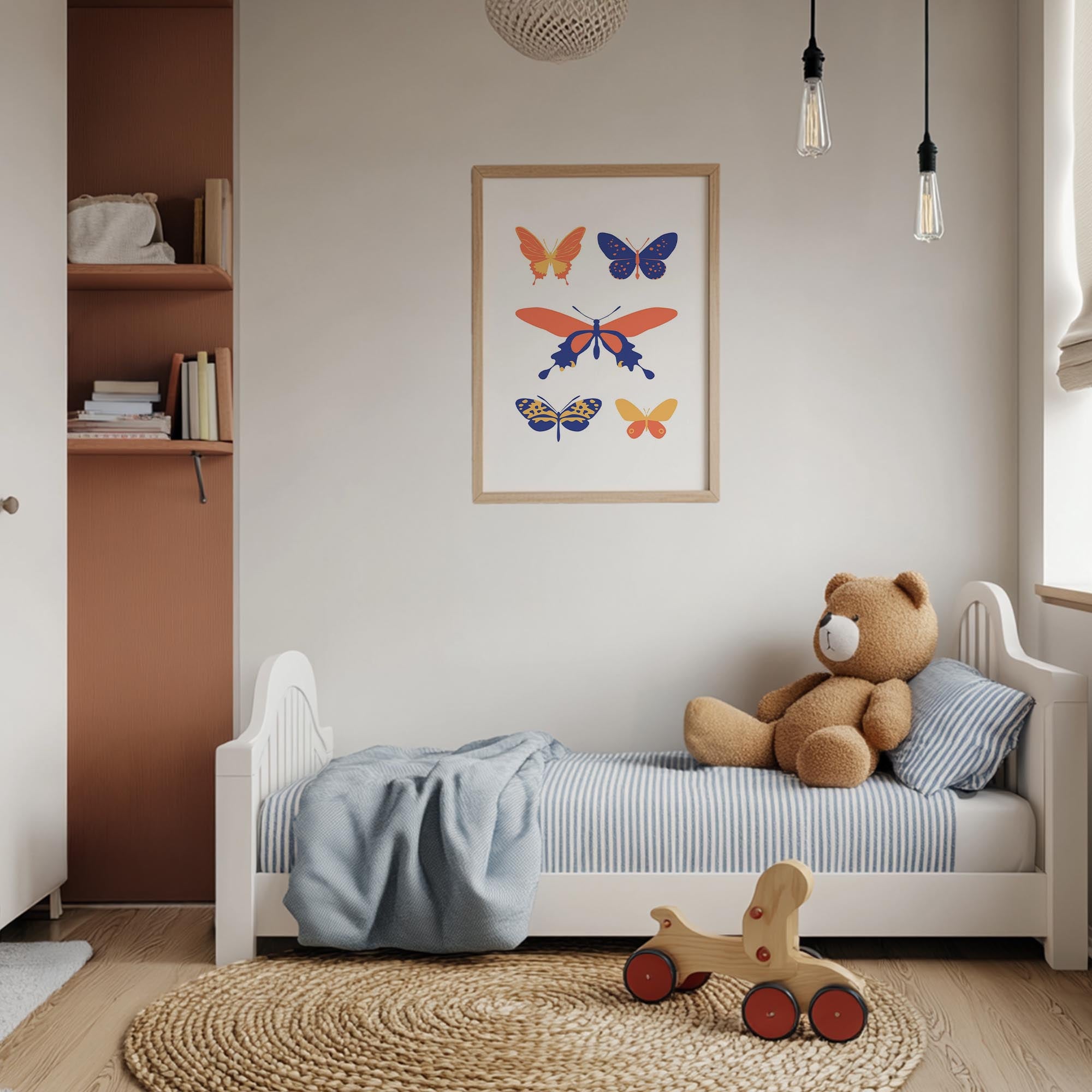 Colourful Butterfly Art Print-Skudaboo