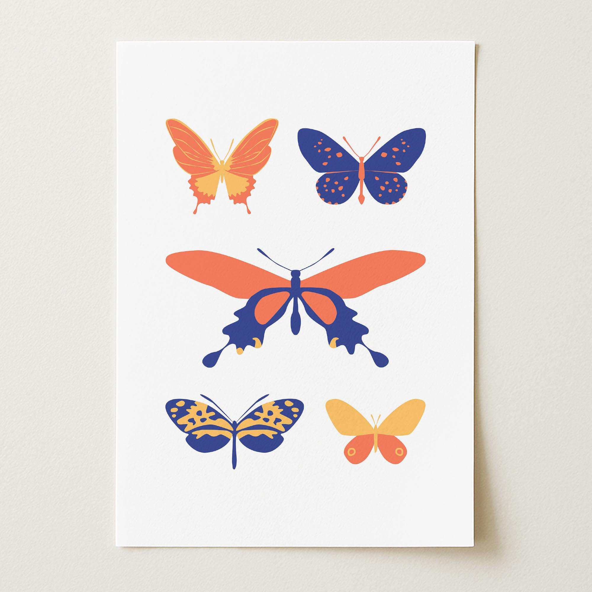 Colourful Butterfly Art Print-Skudaboo
