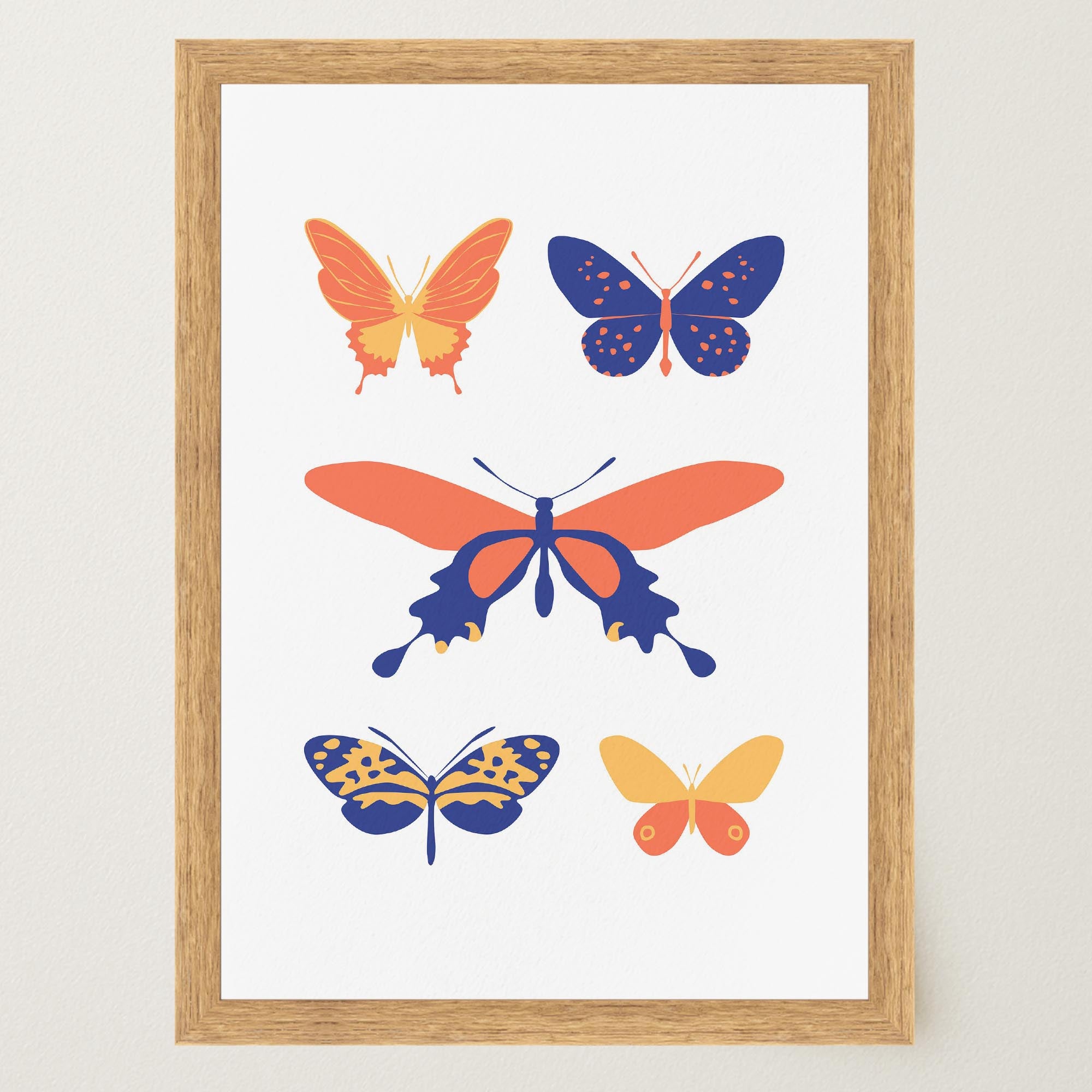Colourful Butterfly Art Print-Skudaboo