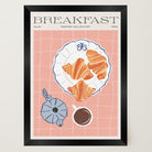 Croissant and Coffee Kitchen Art Print-Skudaboo