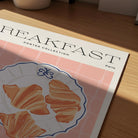 Croissant and Coffee Kitchen Art Print-Skudaboo