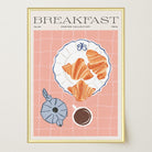 Croissant and Coffee Kitchen Art Print-Skudaboo