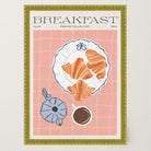 Croissant and Coffee Kitchen Art Print-Skudaboo