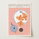 Croissant and Coffee Kitchen Art Print-Skudaboo