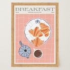 Croissant and Coffee Kitchen Art Print-Skudaboo