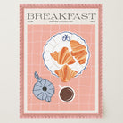 Croissant and Coffee Kitchen Art Print-Skudaboo