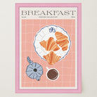 Croissant and Coffee Kitchen Art Print-Skudaboo