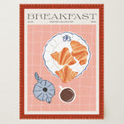 Croissant and Coffee Kitchen Art Print-Skudaboo