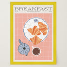 Croissant and Coffee Kitchen Art Print-Skudaboo