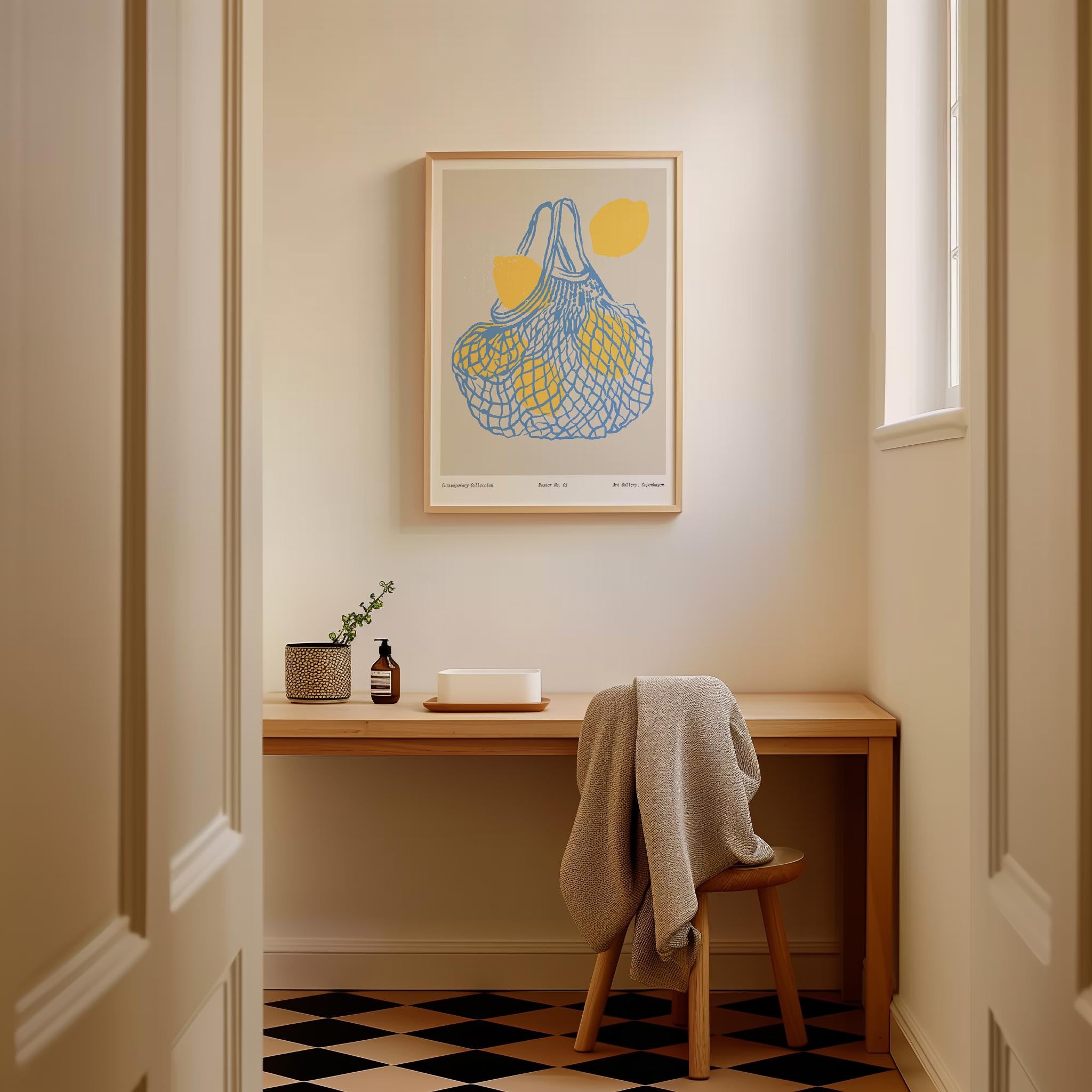 Lemon Kitchen Wall Art Print-Skudaboo
