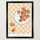 Gingham Strawberry Wall Art Print-Skudaboo