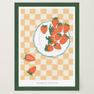 Gingham Strawberry Wall Art Print-Skudaboo