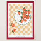 Gingham Strawberry Wall Art Print-Skudaboo