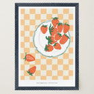 Gingham Strawberry Wall Art Print-Skudaboo