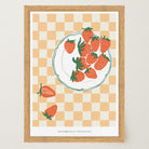 Gingham Strawberry Wall Art Print-Skudaboo