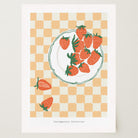 Gingham Strawberry Wall Art Print-Skudaboo