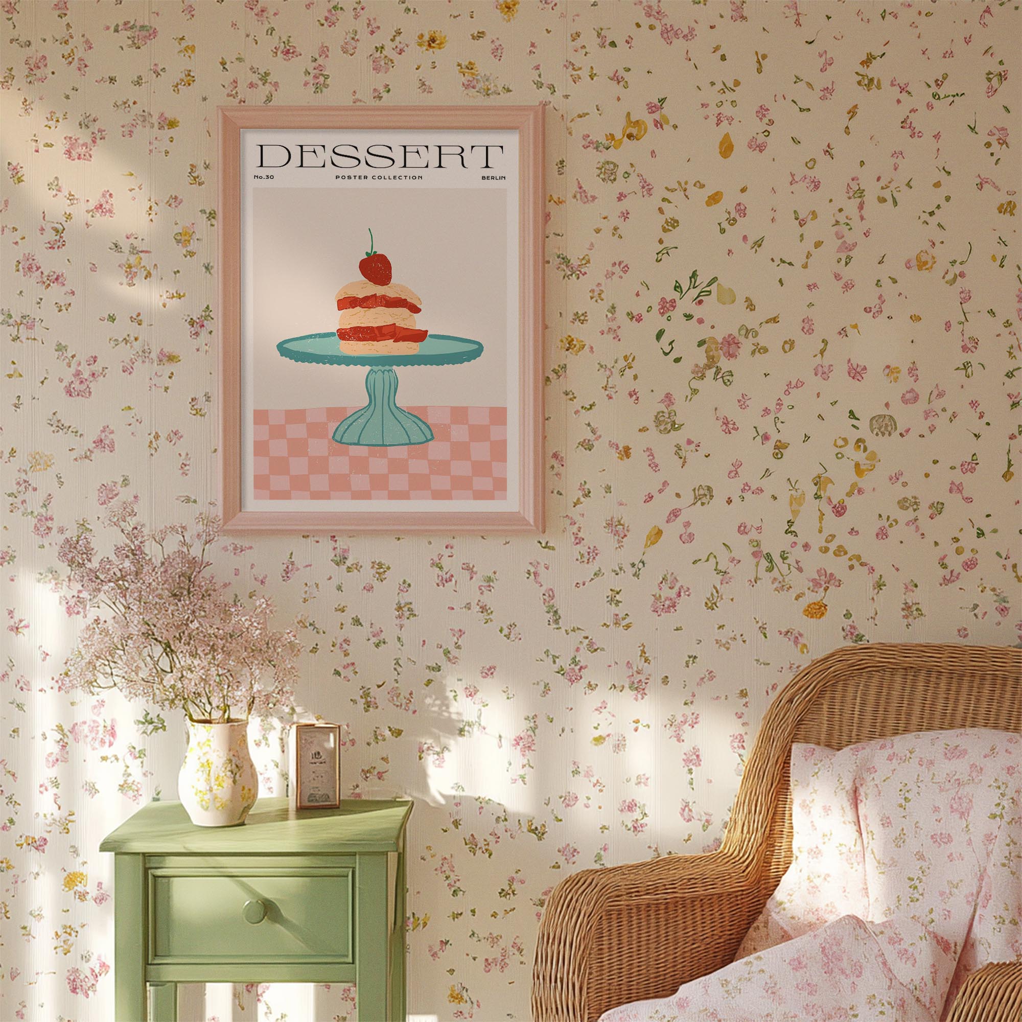 Strawberry Shortcake Wall Art Print-Skudaboo
