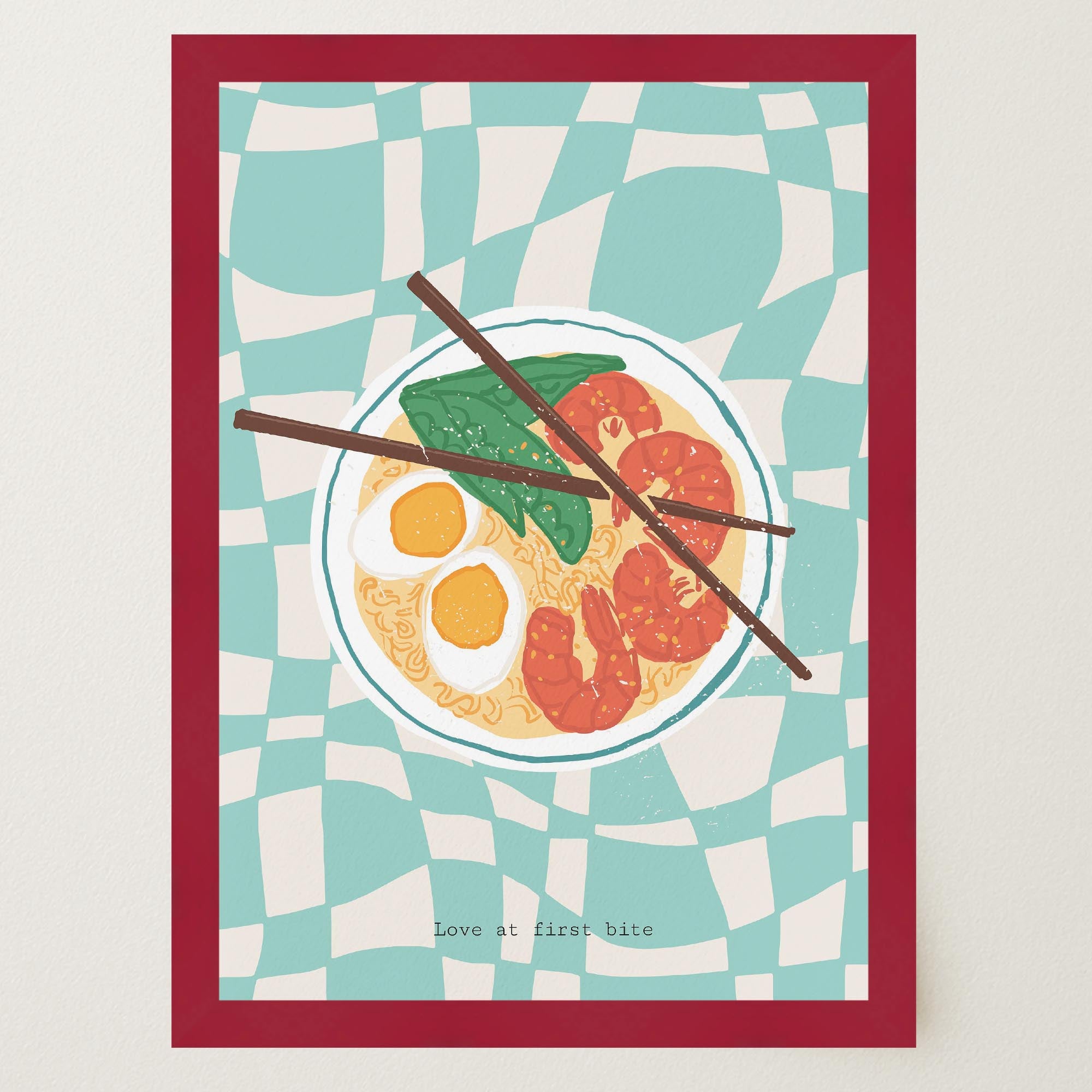 Ramen Noodle Bowl Wall Art Print-Skudaboo