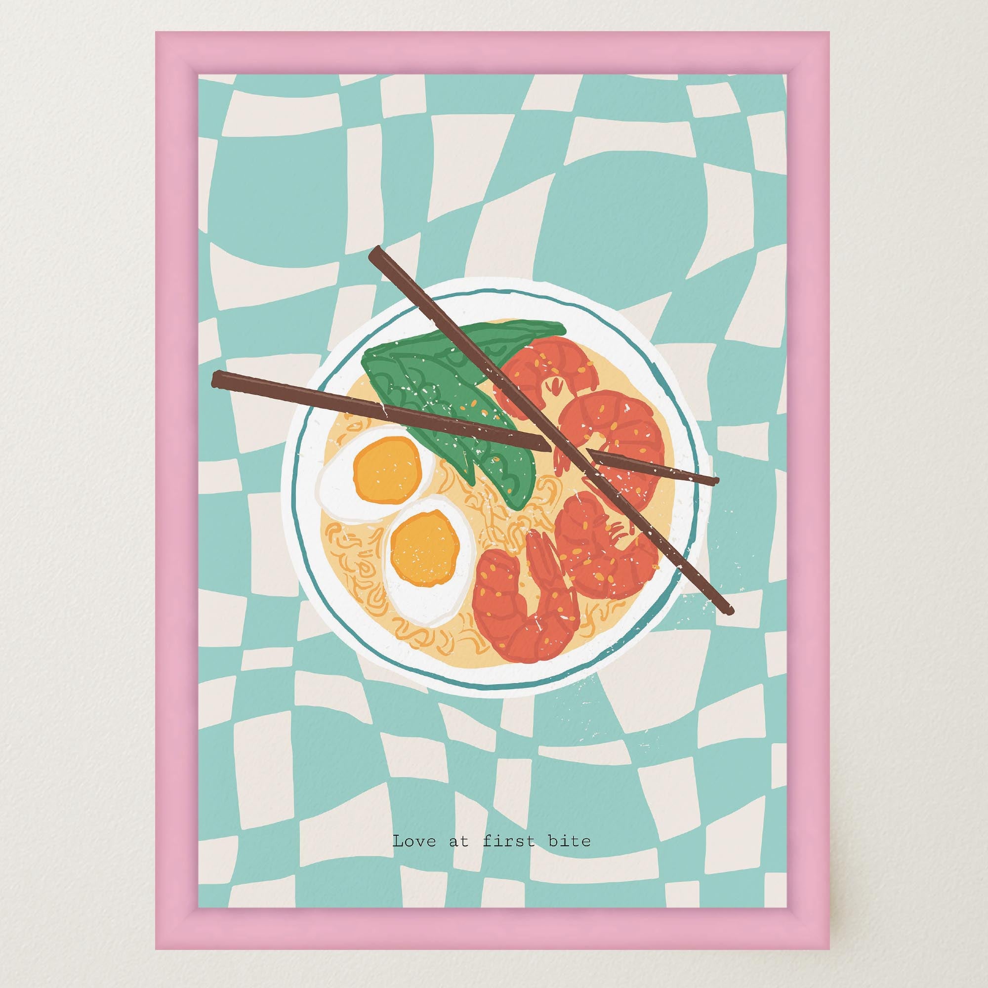Ramen Noodle Bowl Wall Art Print-Skudaboo