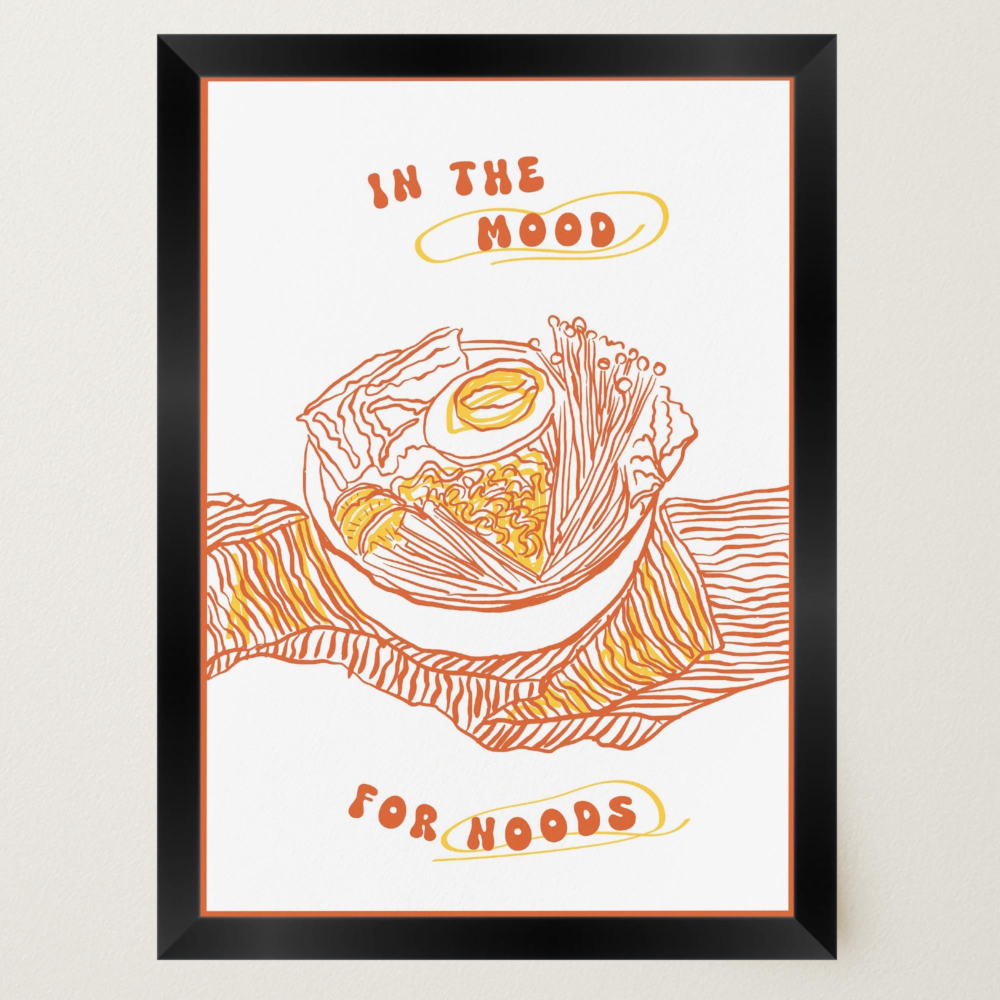 In the Mood for Noods Ramen Wall Art Print-Skudaboo