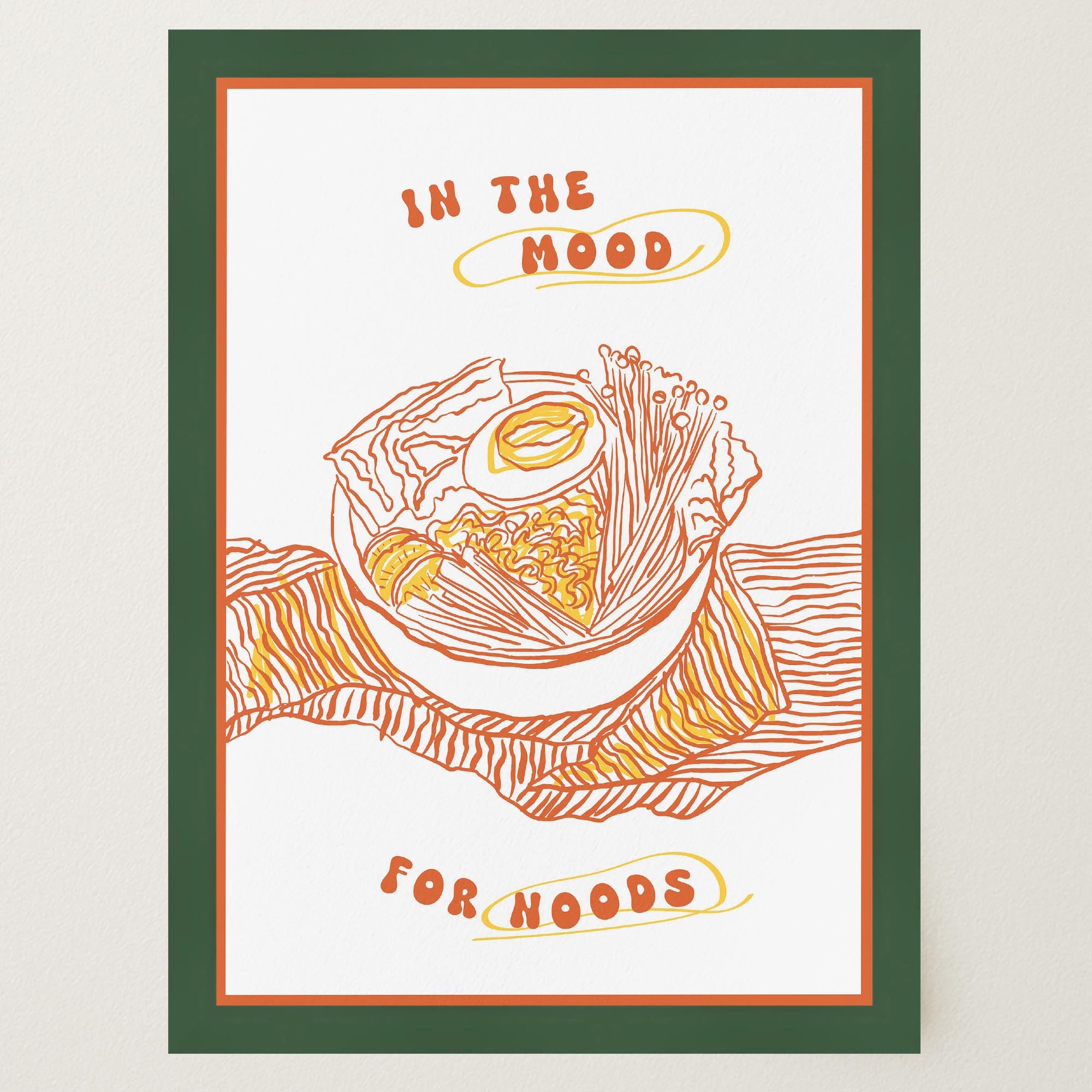In the Mood for Noods Ramen Wall Art Print-Skudaboo