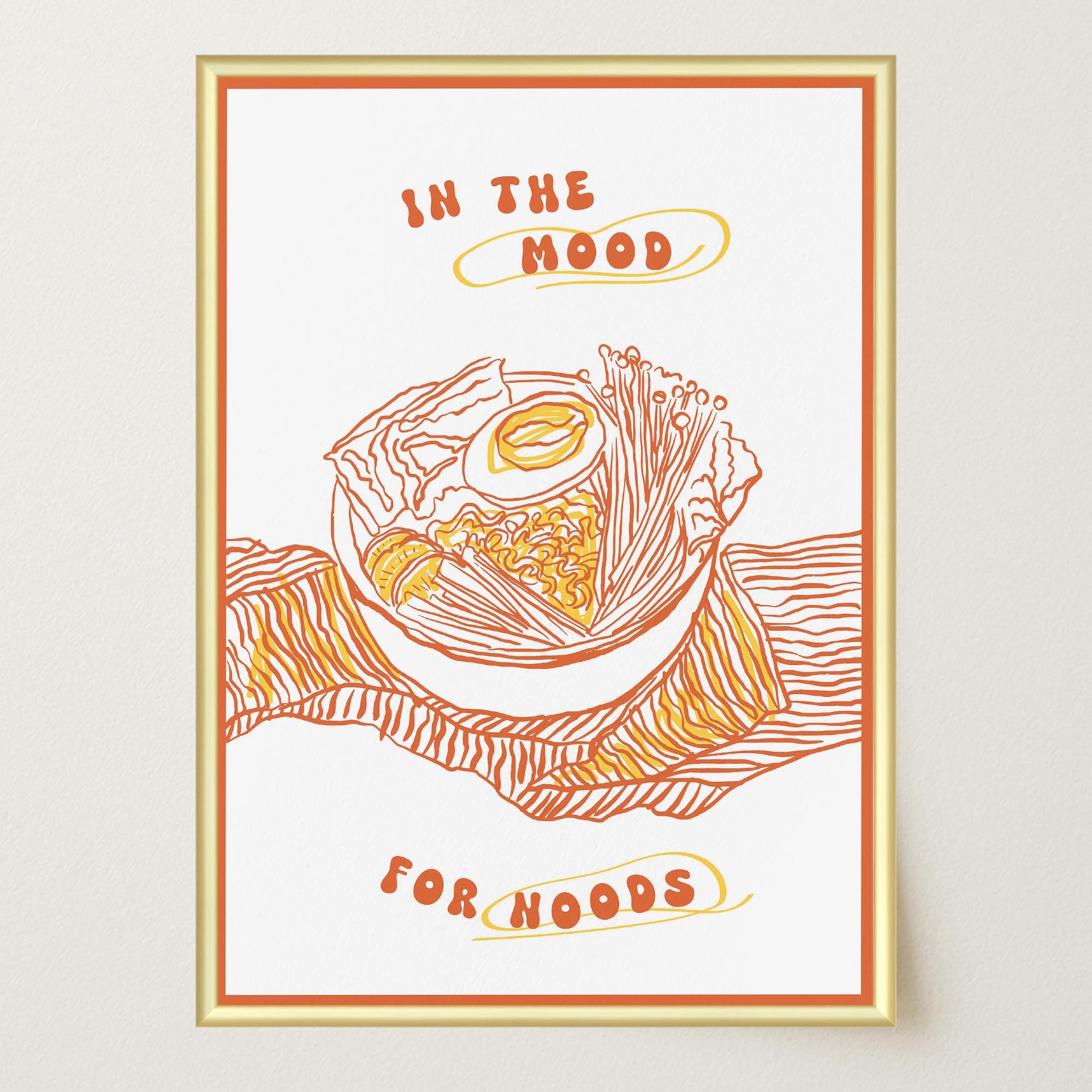 In the Mood for Noods Ramen Wall Art Print-Skudaboo