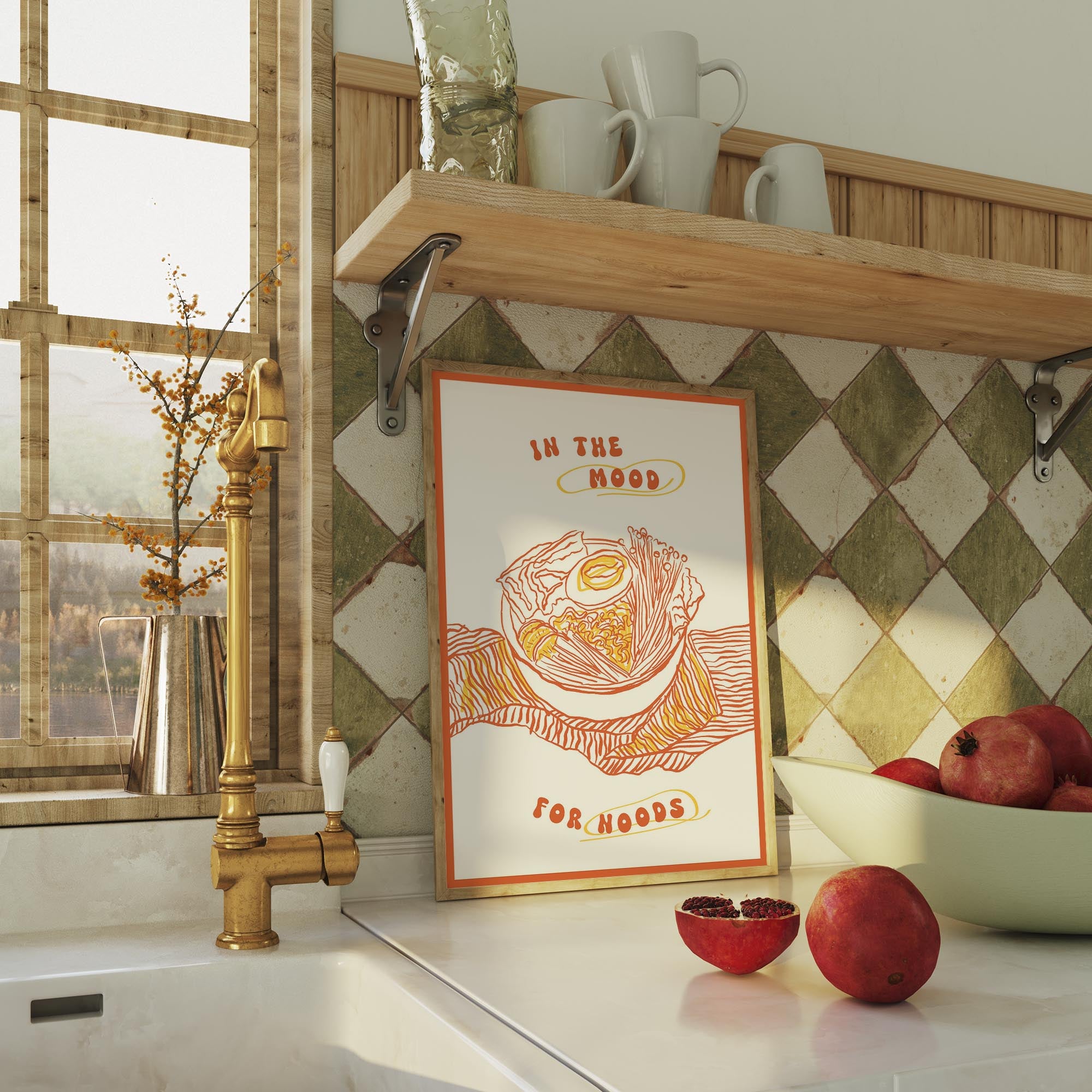 In the Mood for Noods Ramen Wall Art Print-Skudaboo