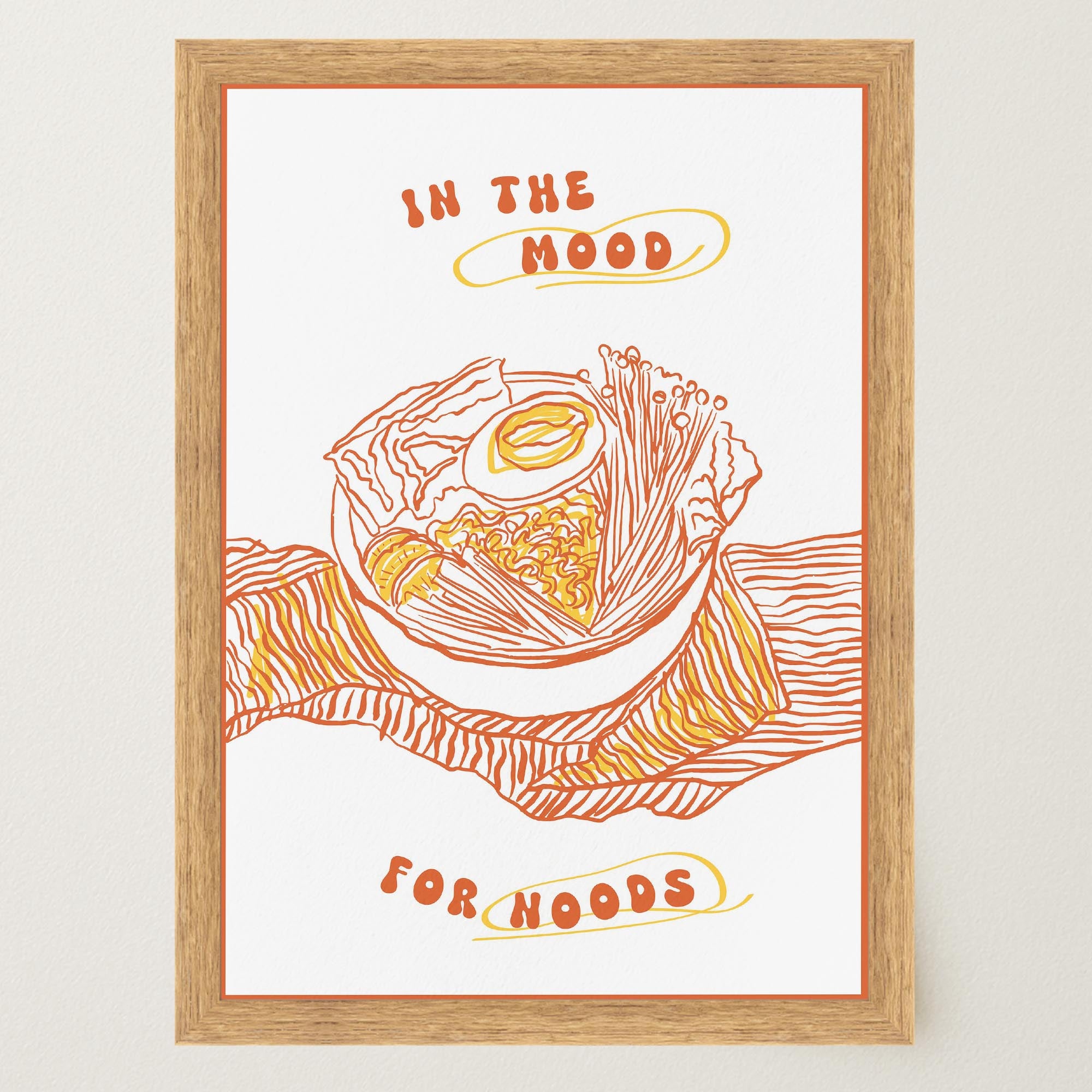 In the Mood for Noods Ramen Wall Art Print-Skudaboo
