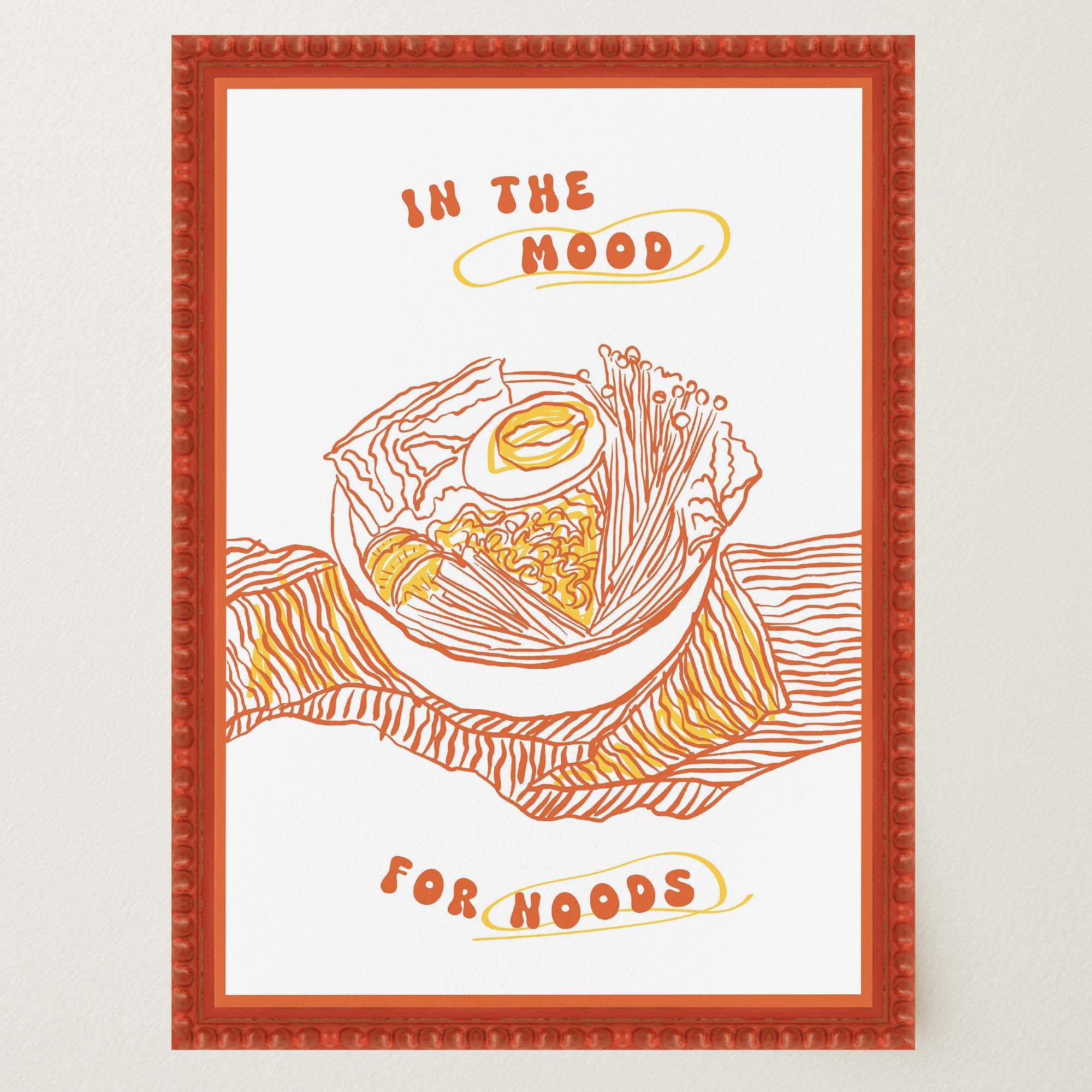 In the Mood for Noods Ramen Wall Art Print-Skudaboo