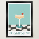 Champagne Cocktail Wall Art Print-Skudaboo