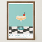 Champagne Cocktail Wall Art Print-Skudaboo