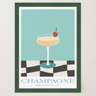 Champagne Cocktail Wall Art Print-Skudaboo