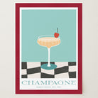Champagne Cocktail Wall Art Print-Skudaboo