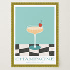 Champagne Cocktail Wall Art Print-Skudaboo