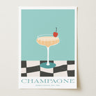 Champagne Cocktail Wall Art Print-Skudaboo