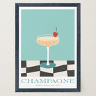 Champagne Cocktail Wall Art Print-Skudaboo