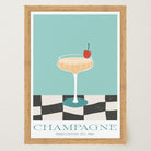 Champagne Cocktail Wall Art Print-Skudaboo