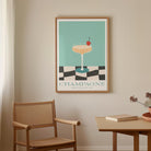 Champagne Cocktail Wall Art Print-Skudaboo